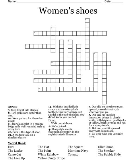 Slip comfy shoes crossword - Answers for comfy shoe for layabout (6) crossword clue, 6 letters. Search for crossword clues found in the Daily Celebrity, NY Times, Daily Mirror, Telegraph and major publications. Find clues for comfy shoe for layabout (6) or most any crossword answer or clues for crossword answers.